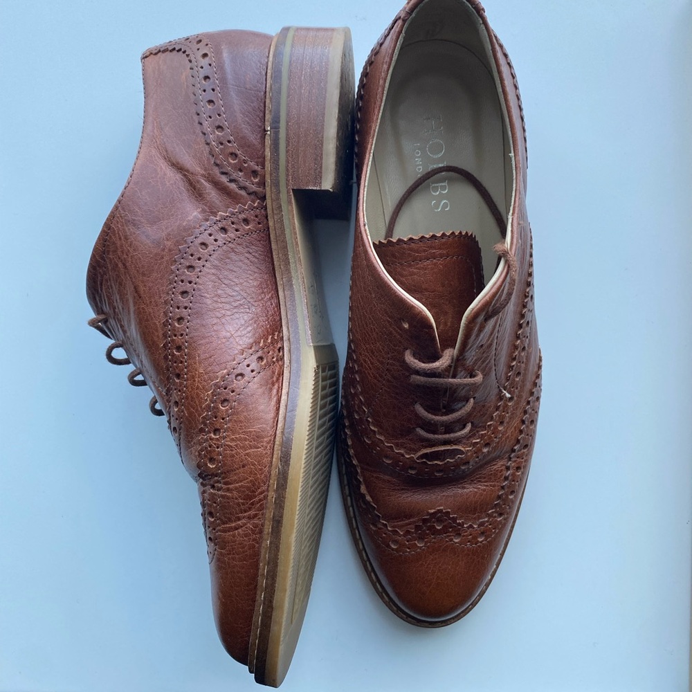 Brown Leather Brogues by Hobbs London